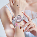 Elegant Butterfly Rhinestone Quartz Wrist Watch MK2SSAS6W6JWA16