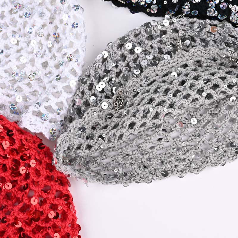 Hollow Out Glitter Beanie - DippedShop Wholesale - #3059