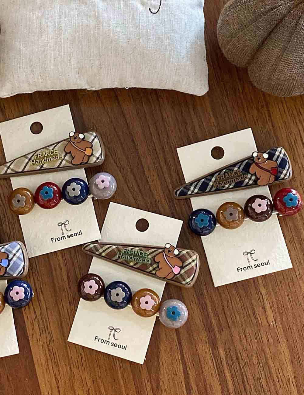 Cute Bear Flower Letter Hair Clip Sets DP25F564