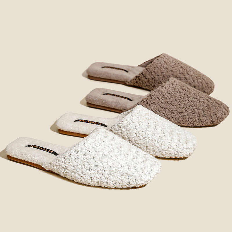 Elegant Soft Solid Color Warm Indoor Slippers DP25H514