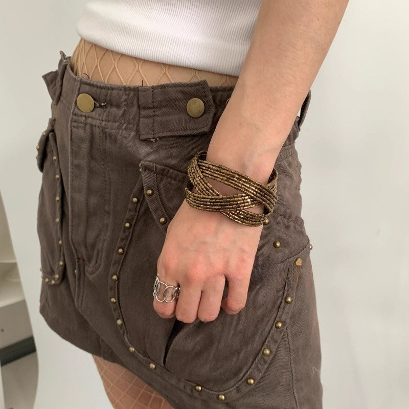 Retro Irregular Hollow Out Bea - DippedShop Wholesale - #1171