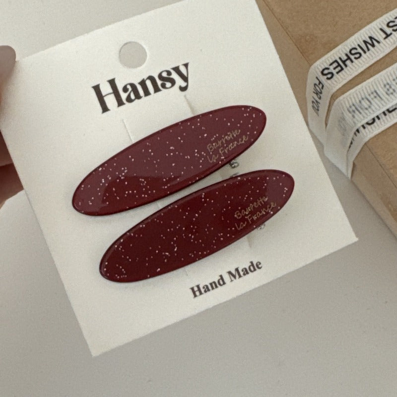 Oval Multicolor Acetate Hair Clips - DippedShop Wholesale - #0131