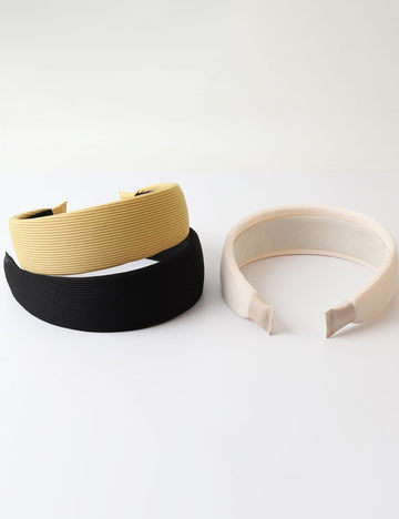 Minimalist Solid Color Rib Texture Wide Headband MK2SPM6W6HBD16