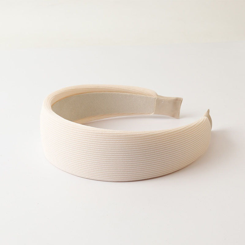 Minimalist Solid Color Rib Texture Wide Headband MK2SPM6W6HBD16