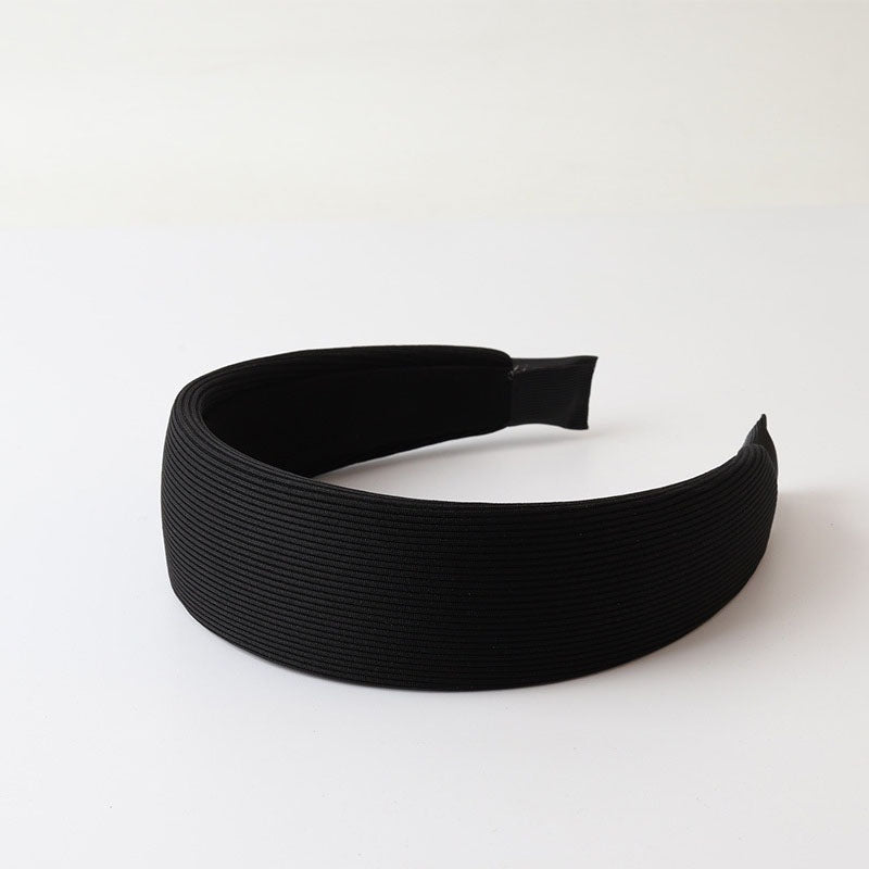 Minimalist Solid Color Rib Texture Wide Headband MK2SPM6W6HBD16