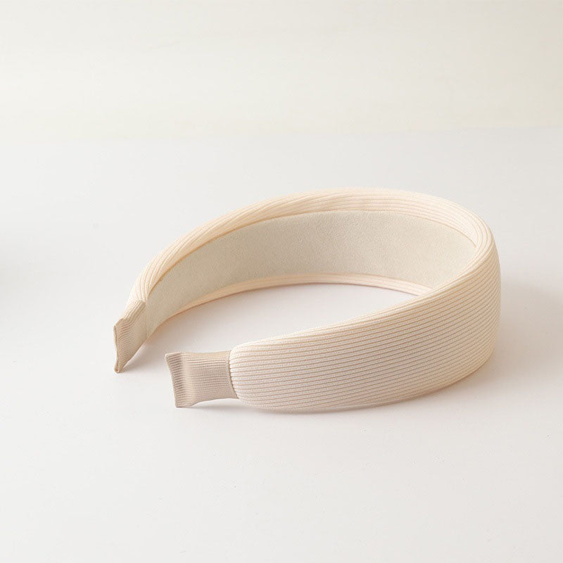 Minimalist Solid Color Rib Texture Wide Headband MK2SPM6W6HBD16