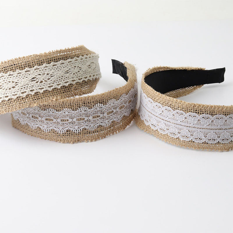 Vintage Hand Woven Lace Wide Headband MK2SPM6W6HBD15