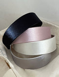 Minimalist Solid Color Satin Wide Headband MK2SPM6W6HBD07