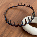 Vintage Leopard Weave Toothed Acetate Headband MK2SPM6W6HBD06