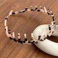 Vintage Leopard Weave Toothed Acetate Headband MK2SPM6W6HBD06