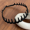 Vintage Leopard Weave Toothed Acetate Headband MK2SPM6W6HBD06