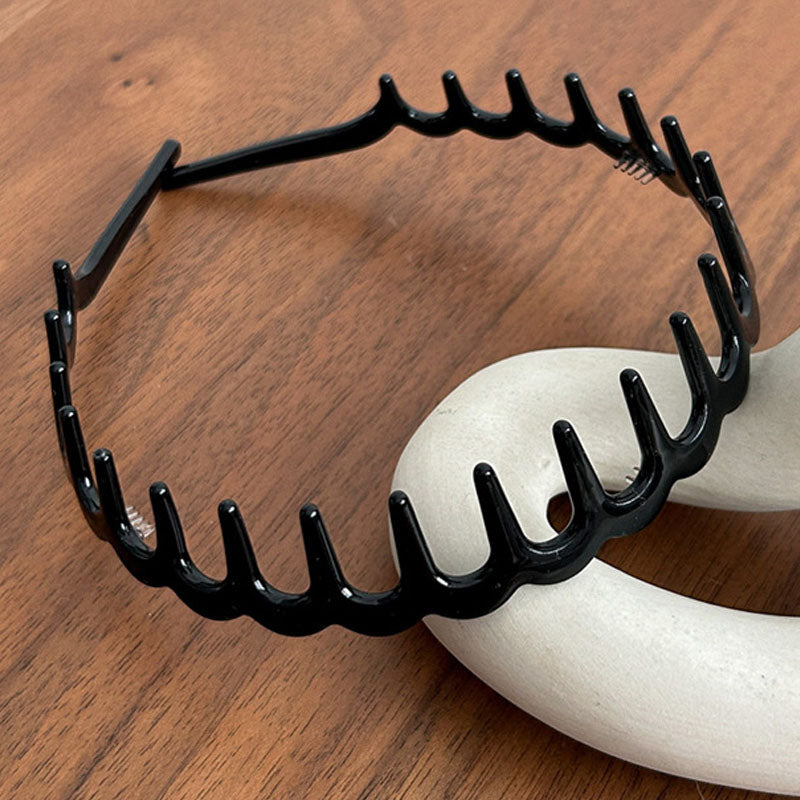 Vintage Leopard Weave Toothed Acetate Headband MK2SPM6W6HBD06