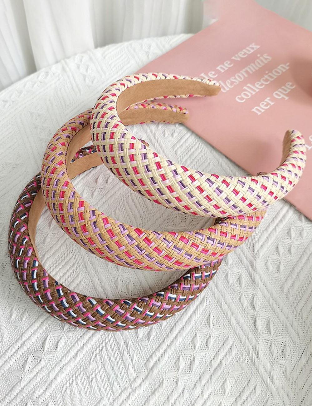 Stylish Color Block Woven Wide Headband MK2SPM6W6HBD04