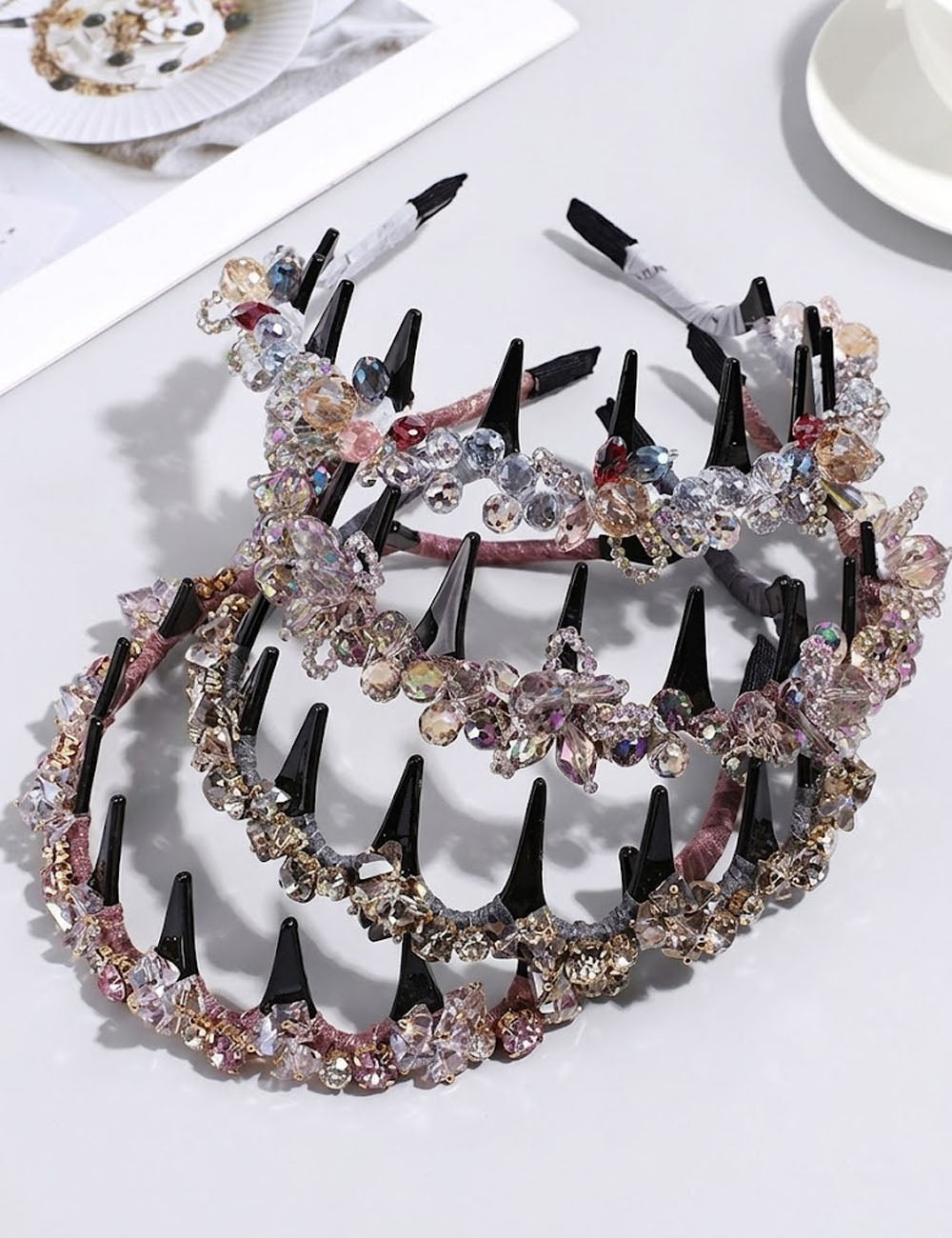 Elegant Crystal Diamond Weave Non Slip Headband MK2SPM6W6HBD03