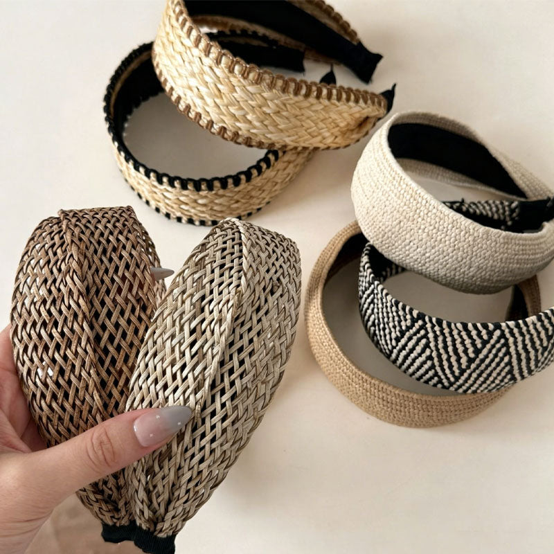 Stylish Hand Woven Hollow Out Wide Headband MK2SPM6W6HBD02