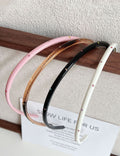 Minimalist Solid Color Sparkling Diamonds Thin Headband MK2SPM6W6HBD01