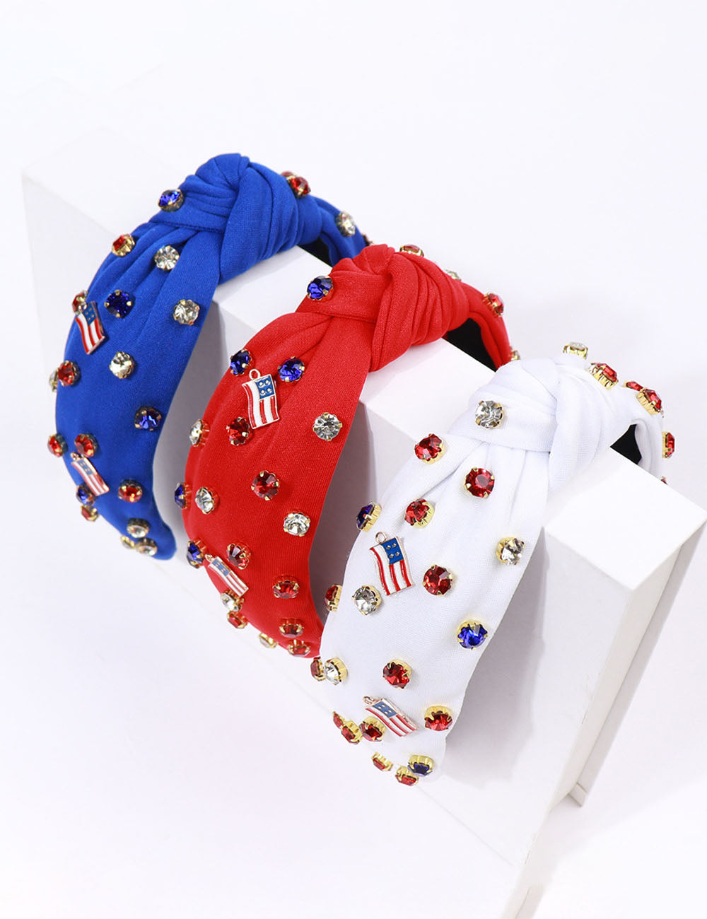 Stylish Solid Color Knotted Rh - DippedShop Wholesale - #7331