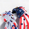 Stylish Color Block American Flag Knotted Hair Band 8AS6HBD61T