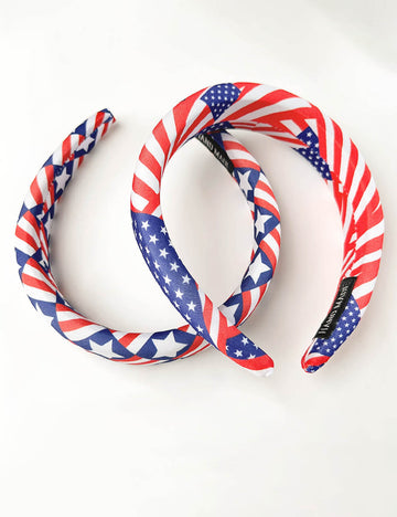 Stylish American Flag Pattern Wide Hair Band 8AS6HBD64T
