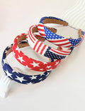 Retro USA Flag Pattern Wide Hair Band 8AS6HBD66L