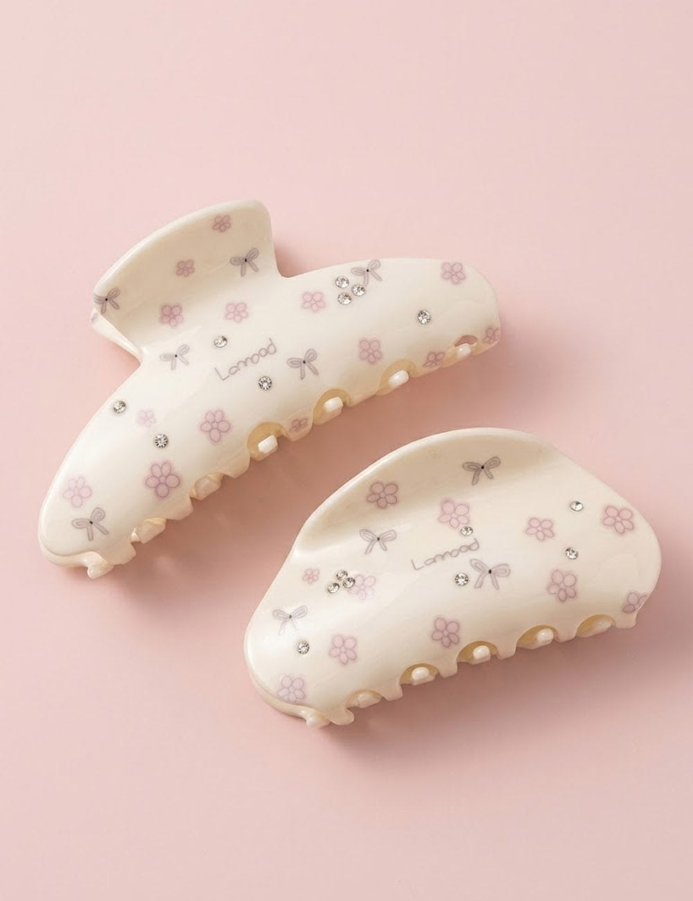 Cute Rhinestone Flower Print Hair Claw 8AS6HCP253T
