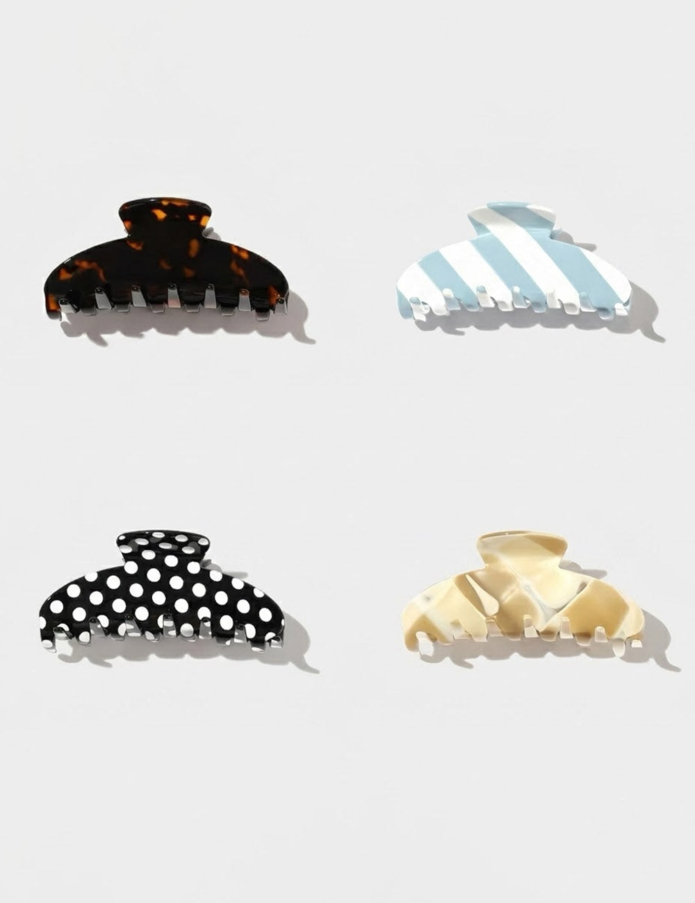 Trendy Polka Dot Acetate Large Hair Claw 8AS6HCP256T