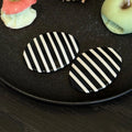 Sweet Striped Oval Mini Hair Barrette Clip 8AS6HCP260T