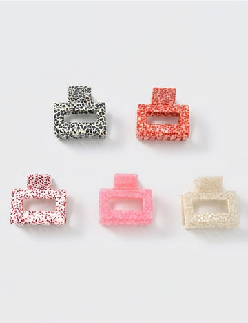 Simple Multi-Color Dots Acetate Mini Hair Claw 8AS6HCP267T