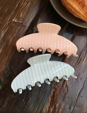 Elegant Striped Color Block Acetate Hair Claw 8AS6HCP276L