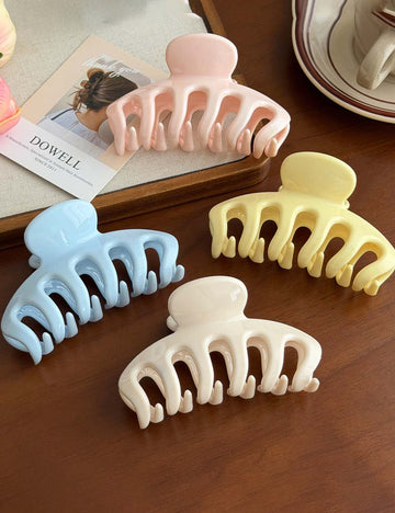 Minimalist Solid Color Durable Large Hair Claw 8AS6HCP280L