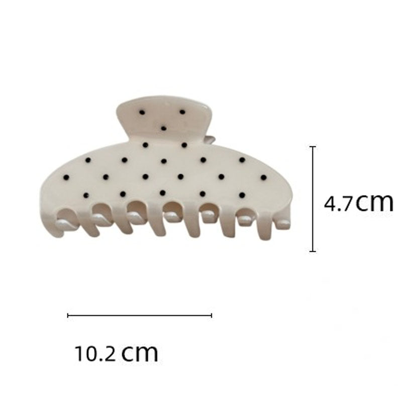 Cute Rhinestone Polka Dots No Slip Hair Claw 8AS6HCP283L