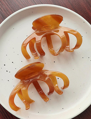 Trendy Pumpkin Strong Hold Acetate Hair Claw 8AS6HCP288L