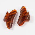 Retro Brown Striped No Slip Acetate Hair Claw 8AS6HCP295L