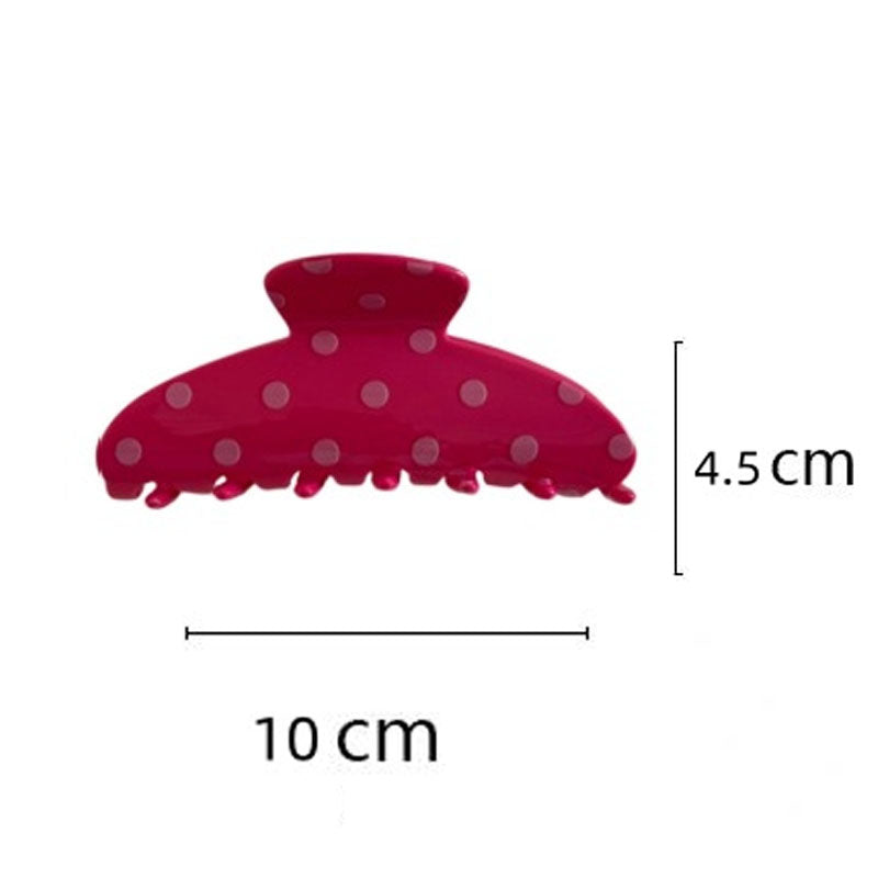 Stylish Polka Dots Large Acetate Hair Claw 8AS6HCP296L
