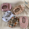 Retro Floral Print Plaid Oval Hair Claw 8AS6HCP297L