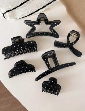 Minimalist Polka Dots Versatile Hair Claw 8AS6HCP303L
