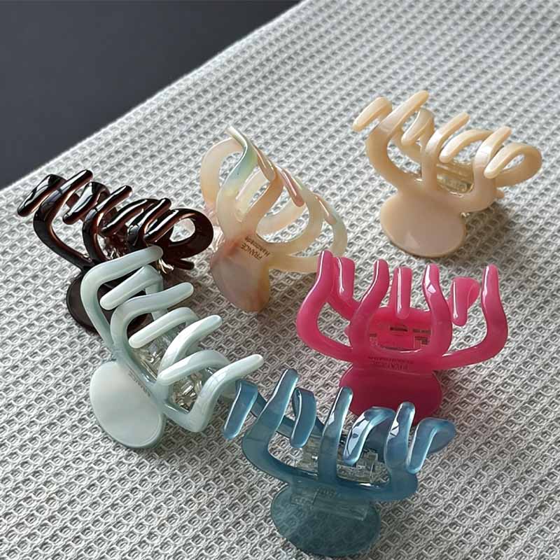 Cute Iridescent Pumpkin Medium Hair Claw 8AS6HCP304L