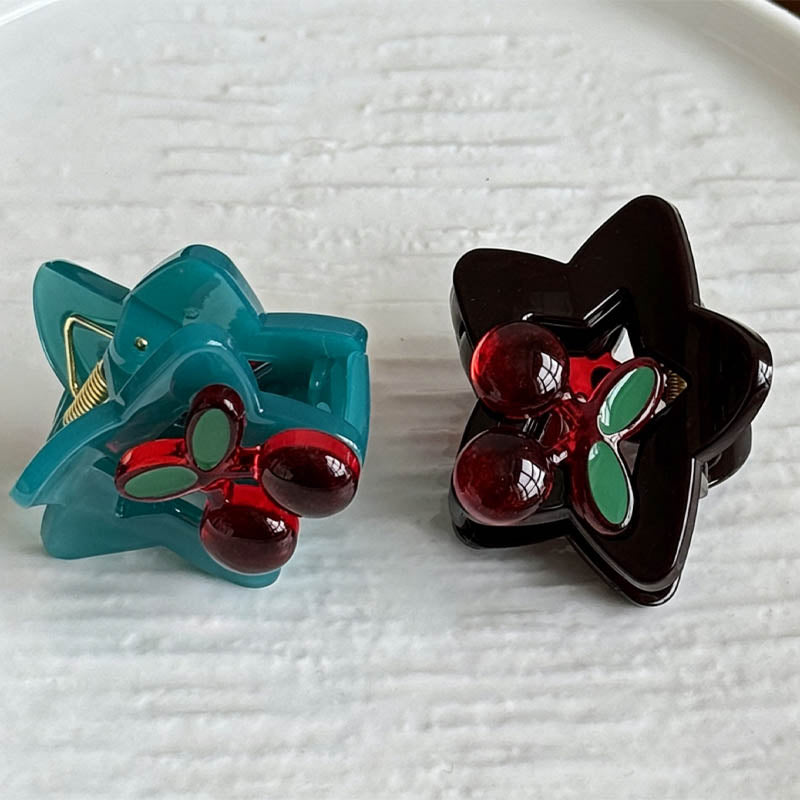 Sweet Star Cherry Mini Hair Claw Clip 8AS6HCP305L