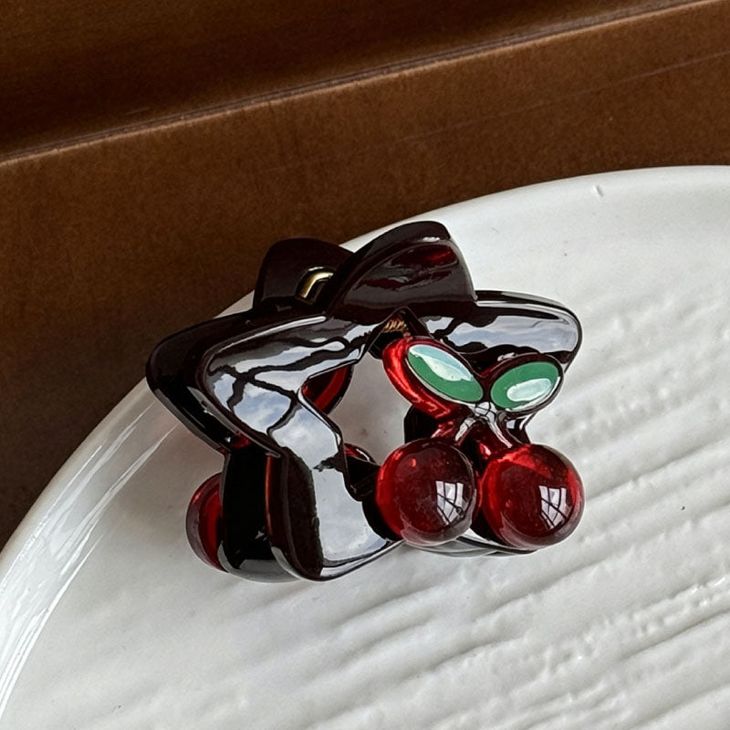 Sweet Star Cherry Mini Hair Claw Clip 8AS6HCP305L