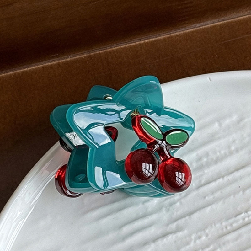 Sweet Star Cherry Mini Hair Claw Clip 8AS6HCP305L