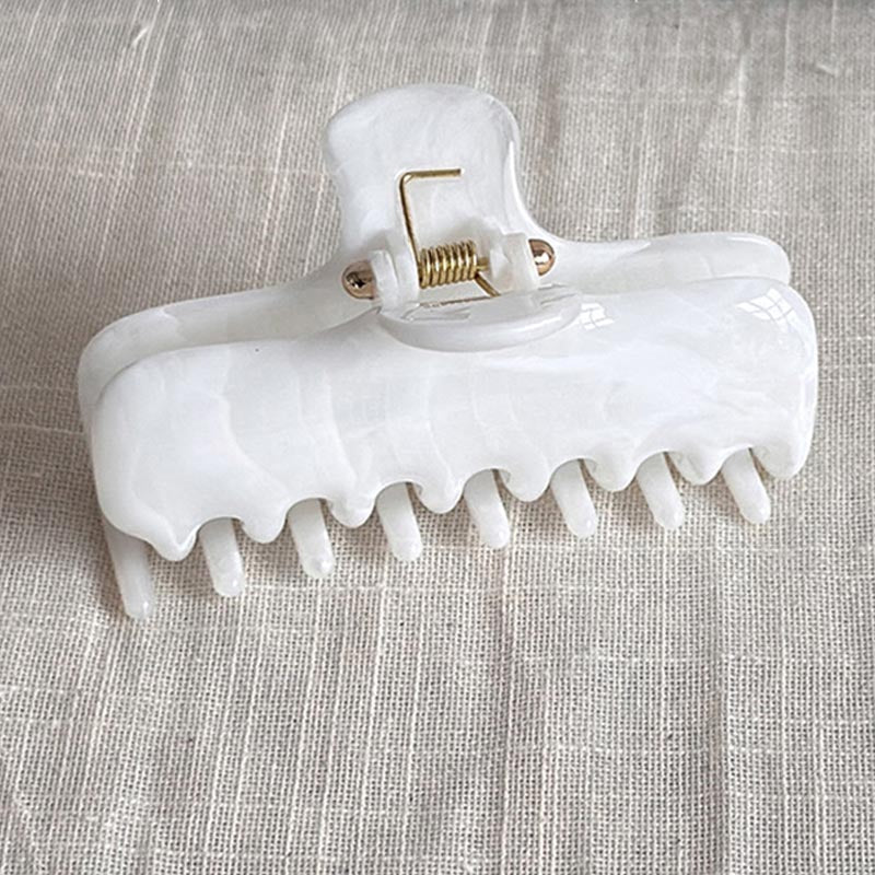 Trendy Marble Textured Non Slip Acetate Hair Claw 8AS6HCP306L