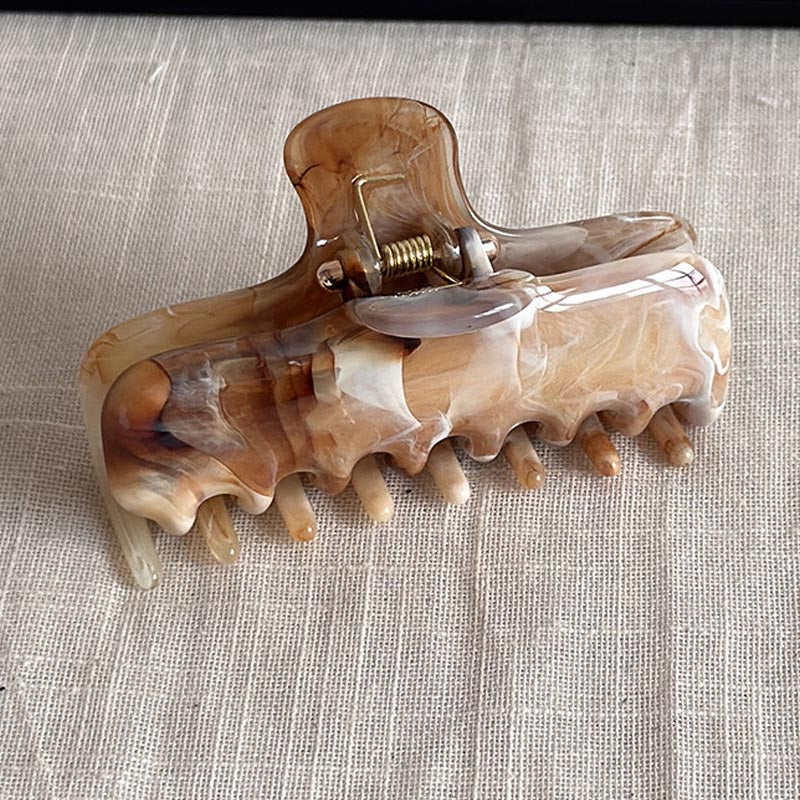 Trendy Marble Textured Non Slip Acetate Hair Claw 8AS6HCP306L