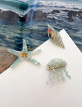 Simple Ocean Style Starfish Acetate Hair Clip 8AS6HCP312T