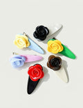 Vintage 3D Rose Flower Acetate Hair Clip 8AS6HCP313T