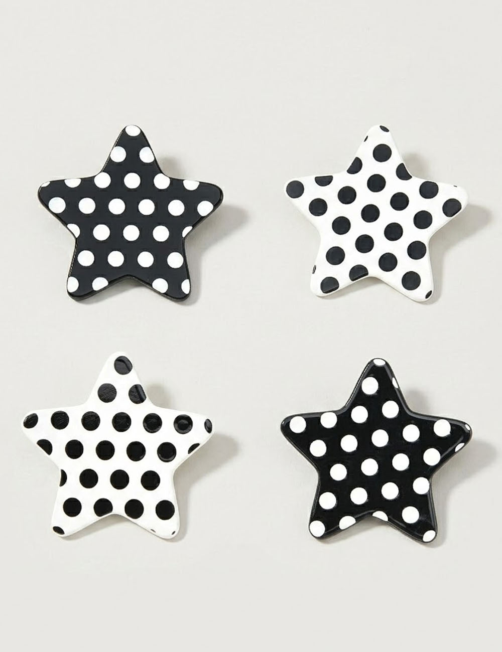 Cute Star Polka Dots Acetate Hair Clip 8AS6HCP314T