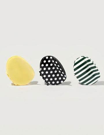 Sweet Polka Dots Oval Acetate Mini Hair Claw 8AS6HCP326T