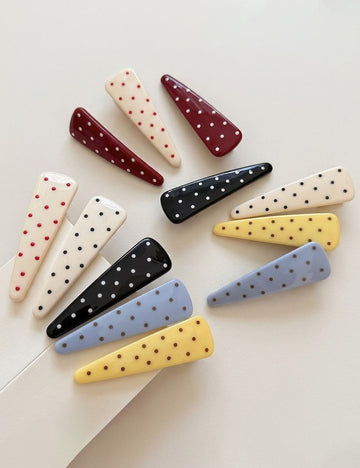 Trendy Polka Dots Duckbill Side Hair Clip 8AS6HCP347L