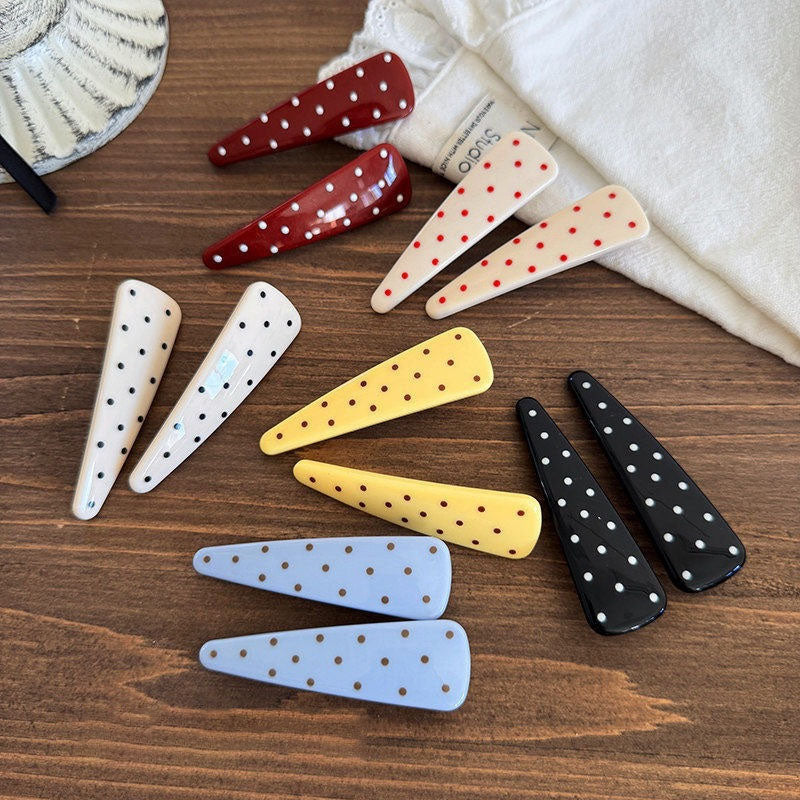 Trendy Polka Dots Duckbill Side Hair Clip 8AS6HCP347L