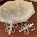 Elegant Pearl Beaded Flower Side Hair Clip 8AS6HCP349L