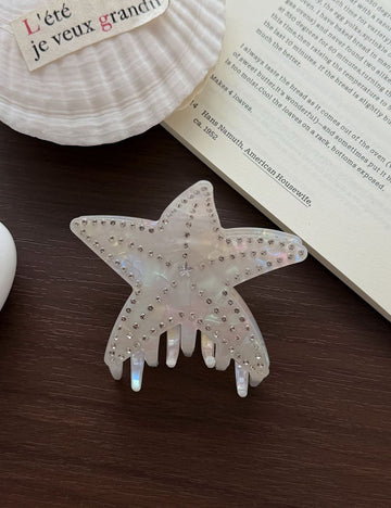 Stylish Starfish Shape Sparkling Rhinestones Hair Clip 8AS6HCP364L